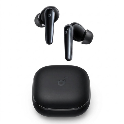 هدفون بلوتوثی انکر مدل Soundcore Liberty 5 با نویز کنسلینگ فعال (ANC)، درگاه شارژ USB Type-C، تا 30 ساعت زمان پخش موسیقی، دارای سنسور نوری داخل گوش و مقاوم در برابر رطوبت و عرق
